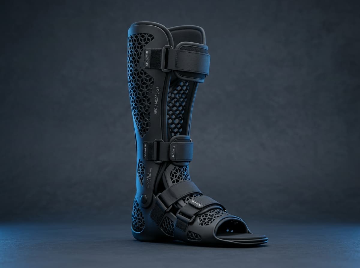 Industrial SLS PA12 Nylon 3D Printed Ankle Foot Orthosis AFO Brace